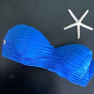 BIKINI💧 bandeau top blue “so teeny” color